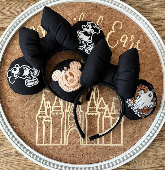 Black Denim Mouse Ears